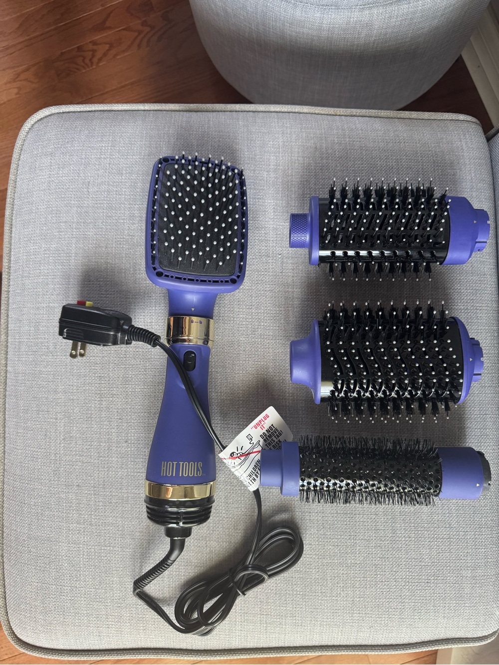 Hot Tools 4-Piece Heated Styling Brush Set in Purple
